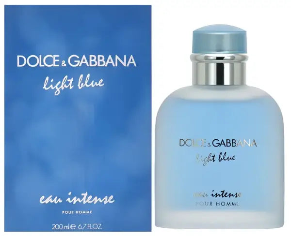 ‫בושם לגבר 200 מ''ל Dolce & Gabbana Light Blue Eau Intense או דה פרפיום E.D.P‬